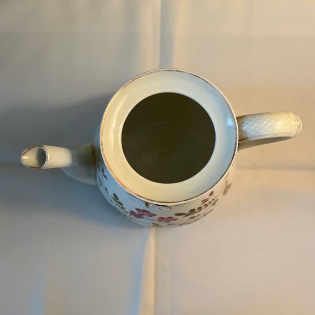 Early 20th Century Antique B. S. C & M China Pink Floral Coffee Pot For Sale - Image 5 of 9