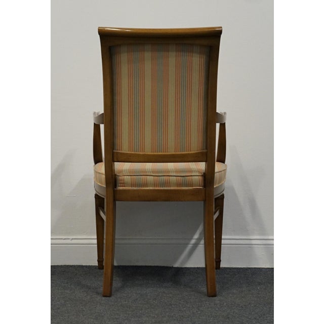 High End Vintage Solid Cherry Italian Neoclassical Regency Revival Dining Arm Chair For Sale In Kansas City - Image 6 of 8