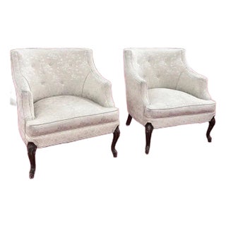 Pair Mid Century French Club Chairs For Sale