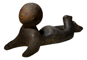 Ceramic Toddler Garden Statue, Former Czechoslovakia, 1960s-1970s