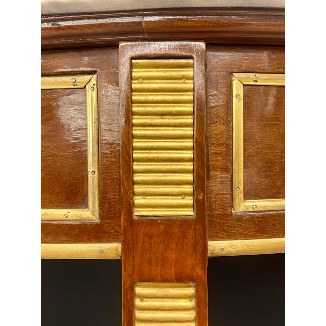 Wood Pair of Russian Neoclassical Consoles / Sofa Table or Sideboard, Demilune For Sale - Image 7 of 13