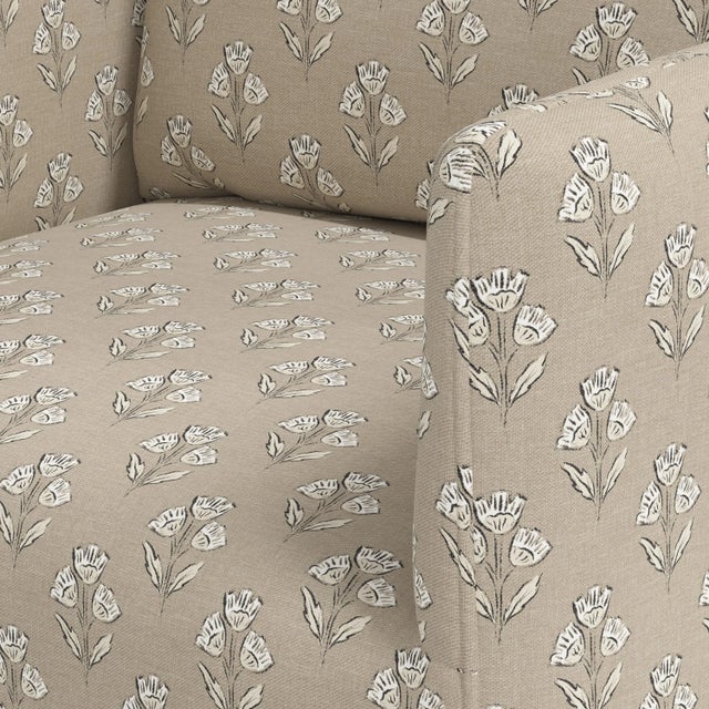 Textile Stoffer Home x Cloth & Company Lindy Slipcover Dining Arm Chair in Francie Tan For Sale - Image 7 of 7