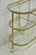 Vintage Mid Century Modern Brass 3 Tier Oval Frame Rolling Bar Cart Server Table For Sale - Image 4 of 15