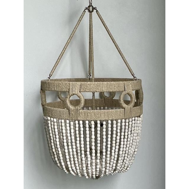 Contemporary Vintage Roshambeaux “Frankie Malibu” Beaded Chandelier For Sale - Image 3 of 12