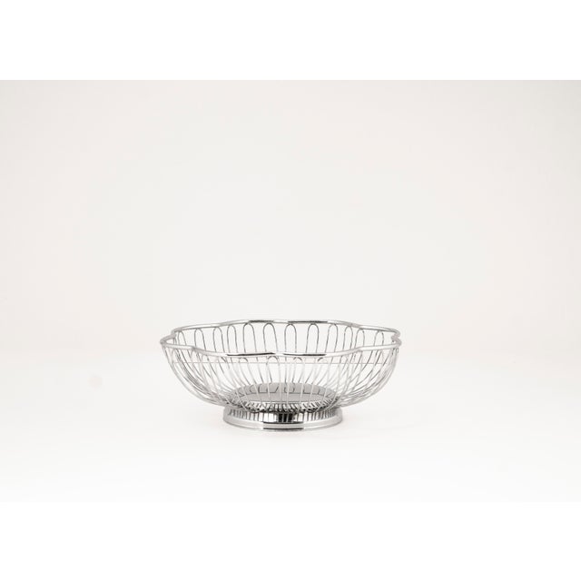 Mid-Century Modern Chrome Wire Basket, 1950s For Sale - Image 9 of 9