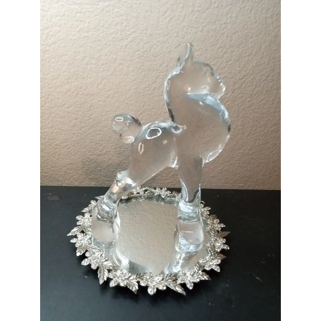 1970s Viking Clear Glass Stag Horse Figurine For Sale - Image 4 of 7