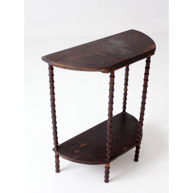Antique Primitive Folk Art Spool Table For Sale - Image 11 of 17