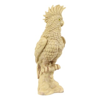Vintage Cockatoo Sculpture by A. Santini, 1970s For Sale