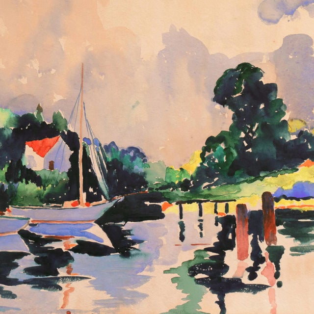 'Sunny Lake Scene' by E. P. Megee For Sale In Monterey, CA - Image 6 of 9