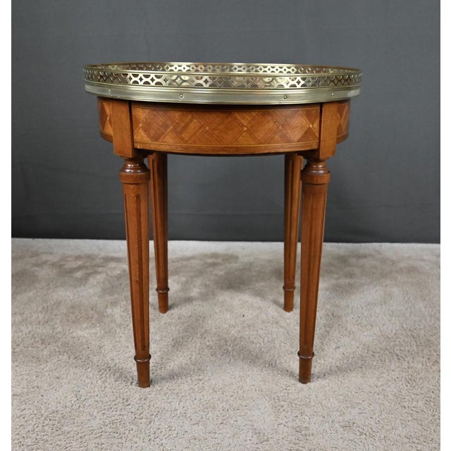 Small Marquetry Hot Water Bottle Table, 20th Century For Sale - Image 12 of 14