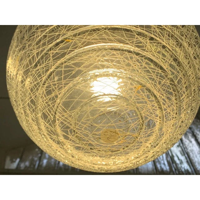 1970s Ball Ceiling Lamps with Multi-Strands Engraving Effect, 1970s, Set of 2 For Sale - Image 5 of 15