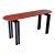 Mid Century Cidue of Italy Console With Lacquered Cinnabar Color Top For Sale