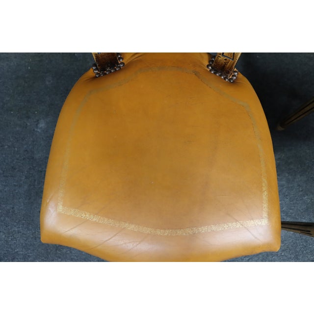 Maitland-Smith Attributed Louis XVI Style Leather Upholstered Side Chairs, Set of 4 For Sale - Image 13 of 18