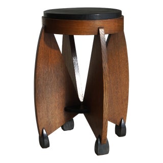 Dutch Art Deco Curvy Amsterdam School Accent Table by J.J. Zijfers, 1920s For Sale