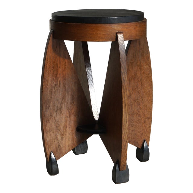 Dutch Art Deco Curvy Amsterdam School Accent Table by J.J. Zijfers, 1920s For Sale