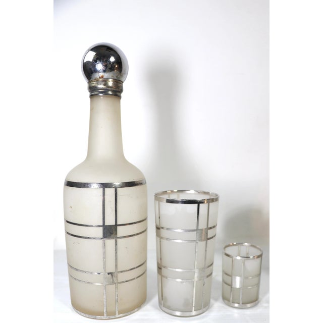 Silver 1930s Fostoria Silver Overlay Art Deco Bar Cocktail Set- 13 Pieces For Sale - Image 8 of 11