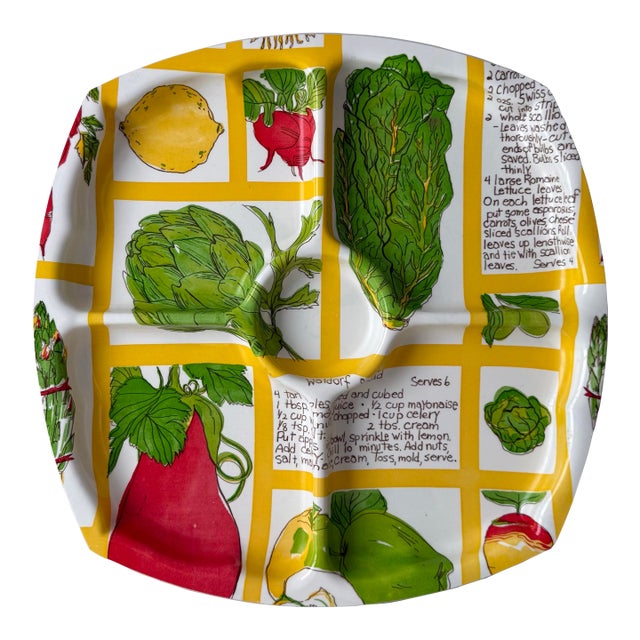 1960s Vegetable Dip Party Platter For Sale