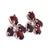 14Kt White Gold and Garnet Earrings. 3.43 grams total weight.