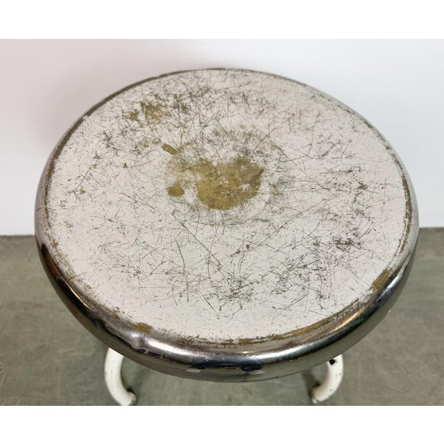 Vintage Industrial Iron Stool, 1960s For Sale - Image 14 of 16