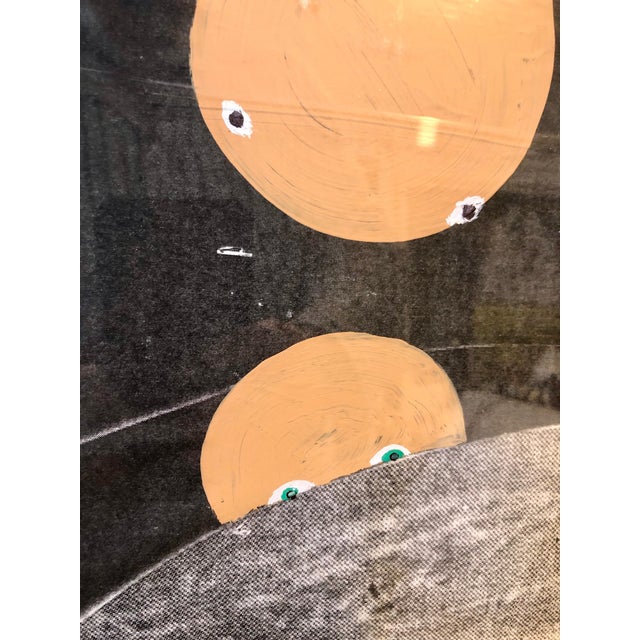 Black Scoli Acosta, Scoli Acosta Large Contemporary Mixed Media Painting LA Art Red Planet Collage, 2006 For Sale - Image 8 of 18