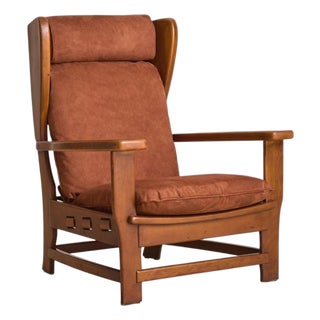 Italian Faux Suede Armchair Attributed to Percival Lafer, 1960s - 2 Available For Sale