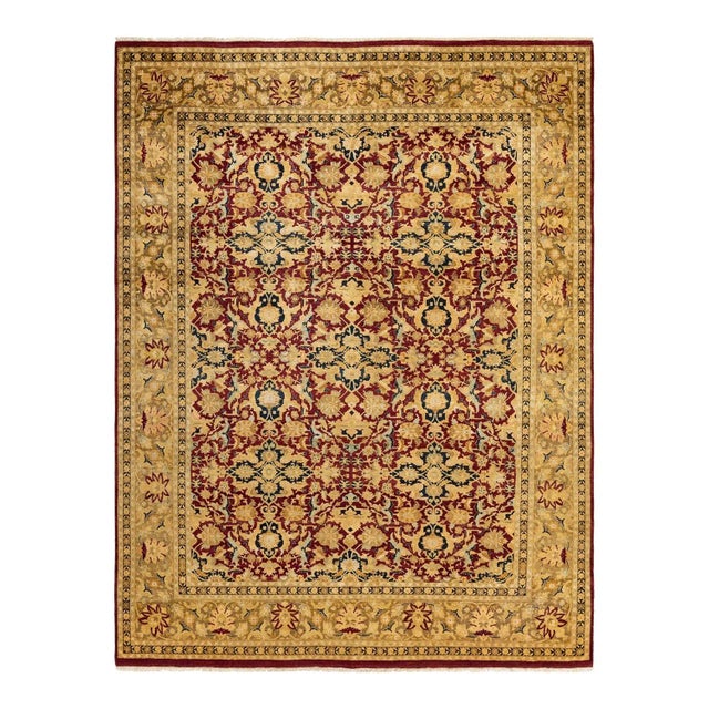Vintage Moroccan Hand Knotted Wool Area Rug, Burgundy - 7'10" X 10'1" For Sale - Image 9 of 9