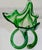 Mid-Century Modern Emerald Swirl Murano Style Handkerchief Vase For Sale - Image 4 of 9