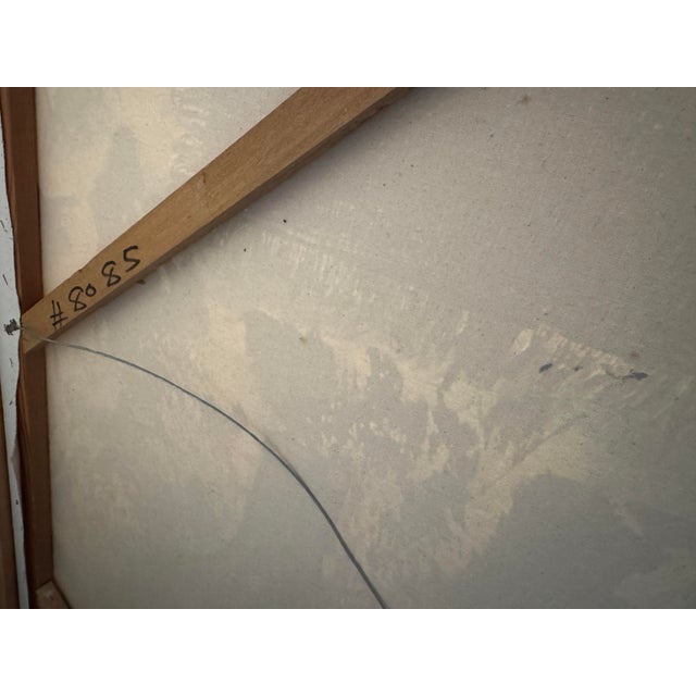 Huge S. McGrow Acrylic on Burlap Painting For Sale - Image 4 of 10