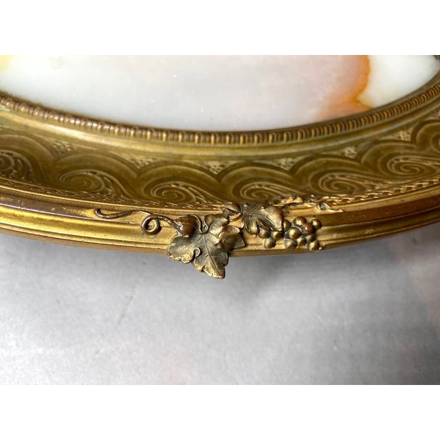 Bronze 19c French Artisan Classical Bronze Alabaster Server For Sale - Image 8 of 18