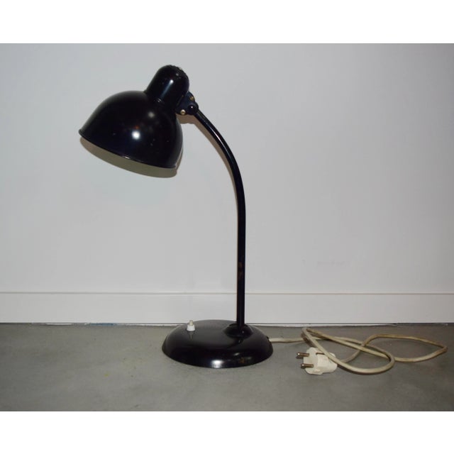 Very nice Table or Desk Lamp by Kaiser Idell from the Bauhaus period in Germany, 1930s. The lamp has a nice patina and...