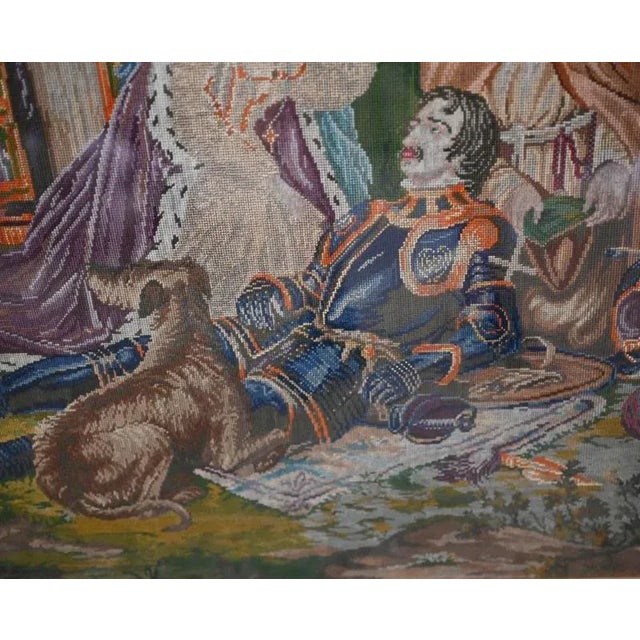 After Hartwich, Scotland Mourning, 1860, Needlepoint Tapestry For Sale - Image 5 of 7