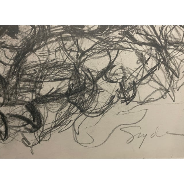 Drawing on cardstock by New York abstract expressionist painter Richard Snyder (1951-2021). Signed lower right. Combined...