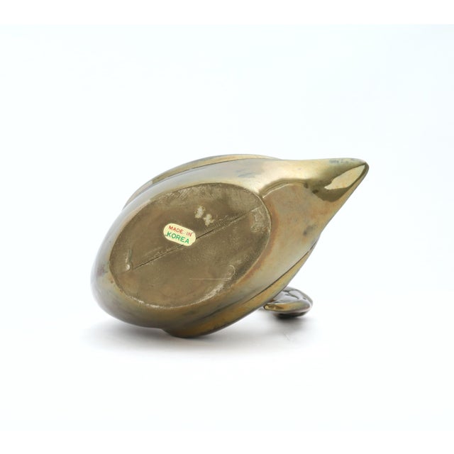 Brass Large Vintage Brass Flamingo Figurine For Sale - Image 8 of 9