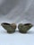 A pair of terra cotta nautilus shell form planters.