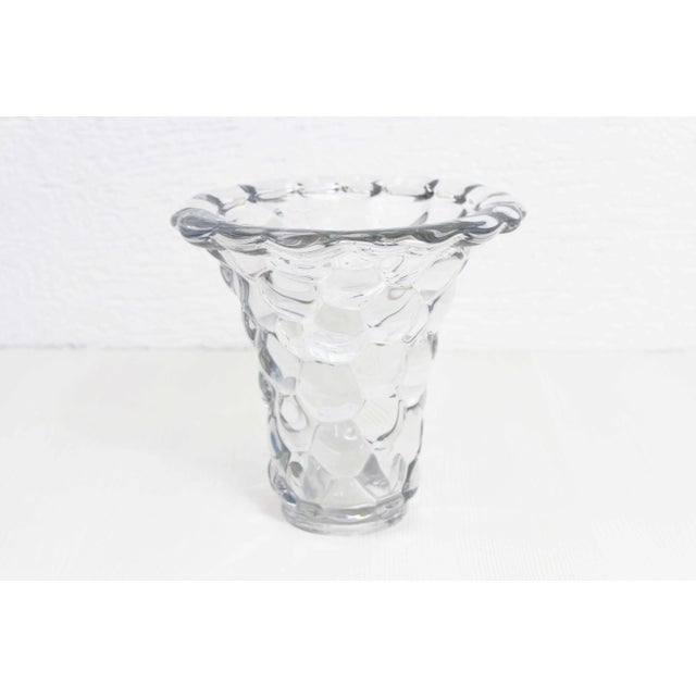 Beautiful crystal vase P.D'Avesn of Art Deco period Named ''Honeycomb'' this vase is really original and leaves nobody...