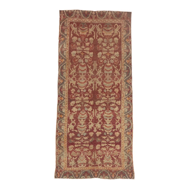 Vintage Turkish Oushak Rug, 04'08 X 10'04 For Sale