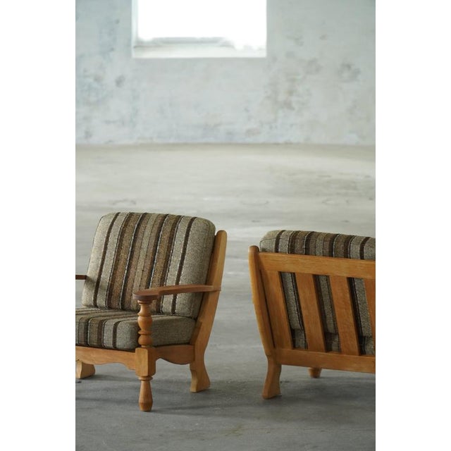 Mid-Century Modern Danish Oak Lounge Chairs by Henning Kjærnulf, 1950s, Set of 2 For Sale - Image 17 of 18
