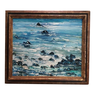 "The Breakers" Oil on Canvas, 1965 by Ann Mittleman For Sale