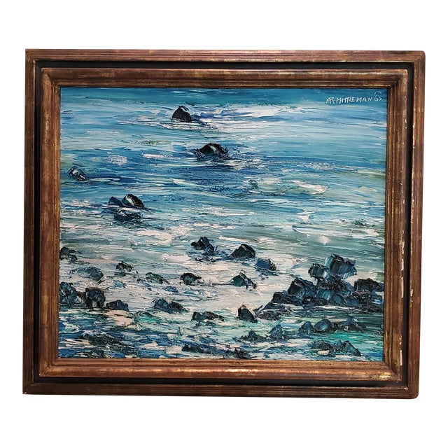 "The Breakers" Oil on Canvas, 1965 by Ann Mittleman For Sale