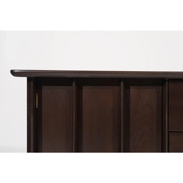 Black The Eloquence Credenza in Dark Walnut by Kent Coffey, Circa 1950s For Sale - Image 8 of 13