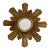1950s Italian 14.5" Giltwood Sunburst Wall Mirror For Sale