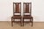 A rare pair of Mission or Arts & Crafts period H-back side chairs or dining chairs By Gustav Stickley USA, Circa 1912...
