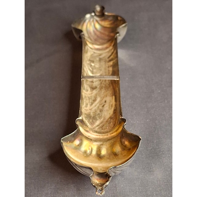 Vintage Hazorfim Israel 925 Sterling Silver Mezuzah Case, Spiral Swirl Repousse For Sale - Image 9 of 18