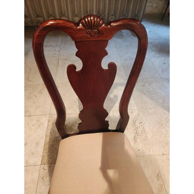 Brown Pair of Thomasville Vintage Chippendale Style Chairs For Sale - Image 8 of 9