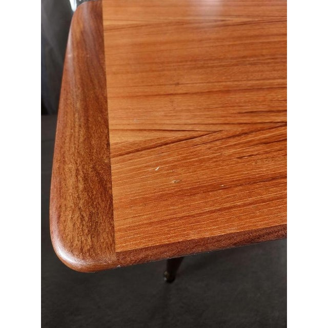 Mid-Century Modern Teak Coffee Table with Brass Feet, Sweden, 1960s For Sale - Image 9 of 12