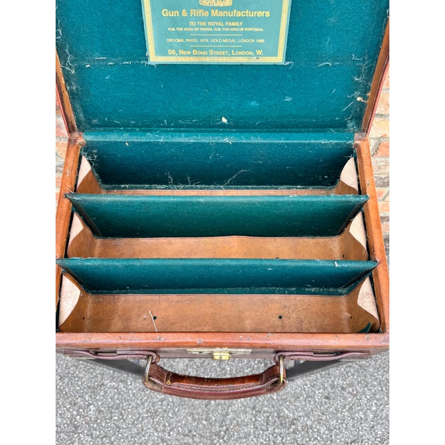 English Antique English Leather Cartridge Case For Sale - Image 3 of 7