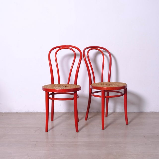 Vienna Straw Chairs in the style of Thonet, 1970s, Set of 2 For Sale - Image 13 of 13