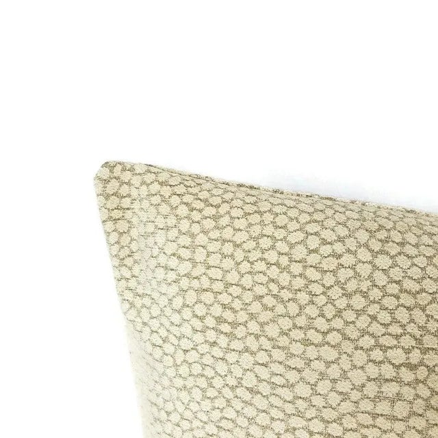 Abstract Thibaut Kali in Flax Pillow Cover For Sale - Image 3 of 7