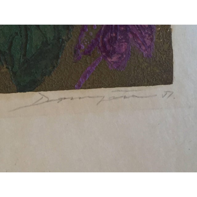 Joseph Domjan, Violets, 1957 For Sale - Image 4 of 4