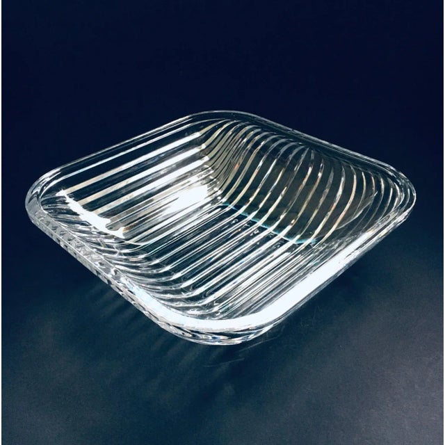 XL Mid-Century Czech Modern Crystal Art Glass Bowl, 1960s For Sale - Image 12 of 13